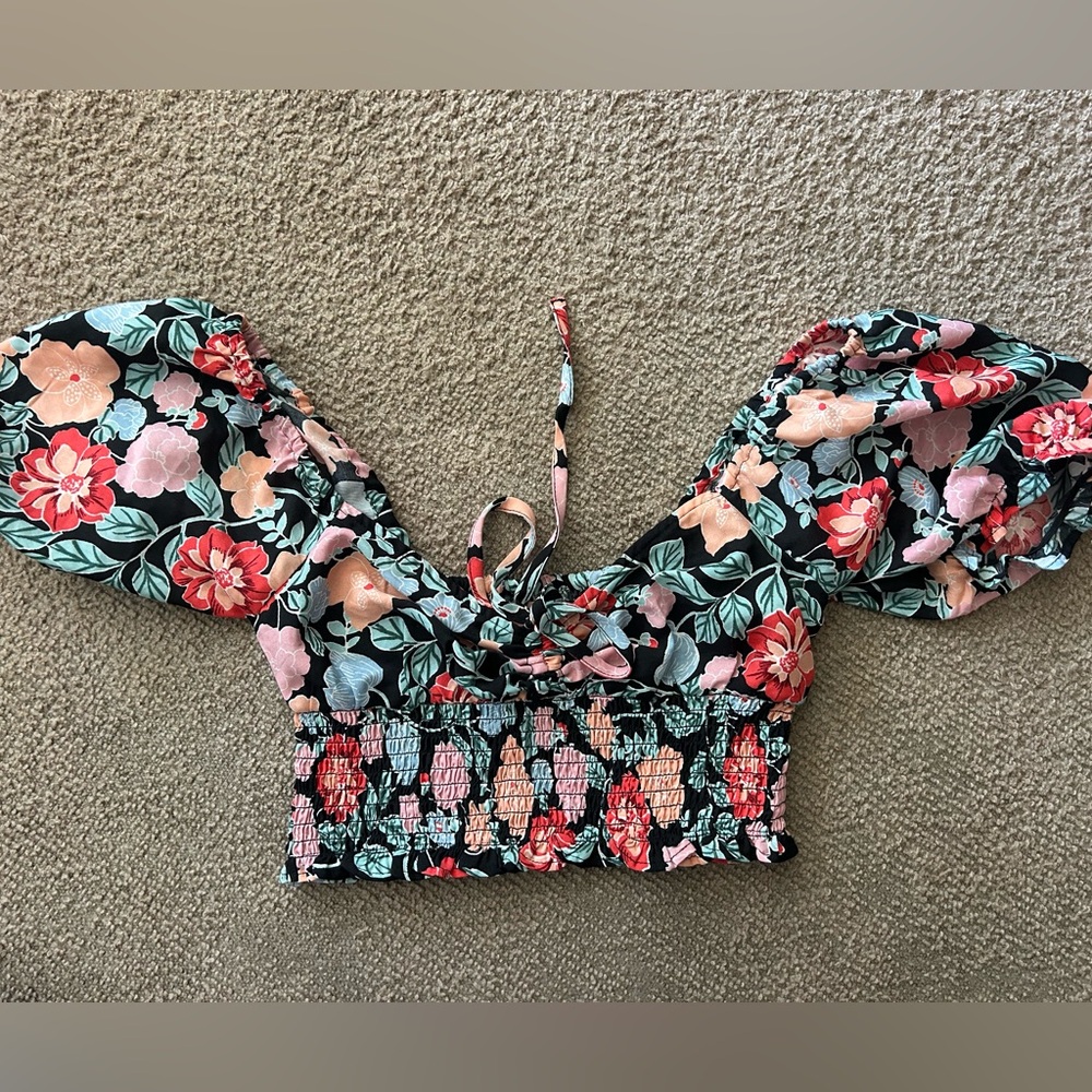 Cropped Floral Top